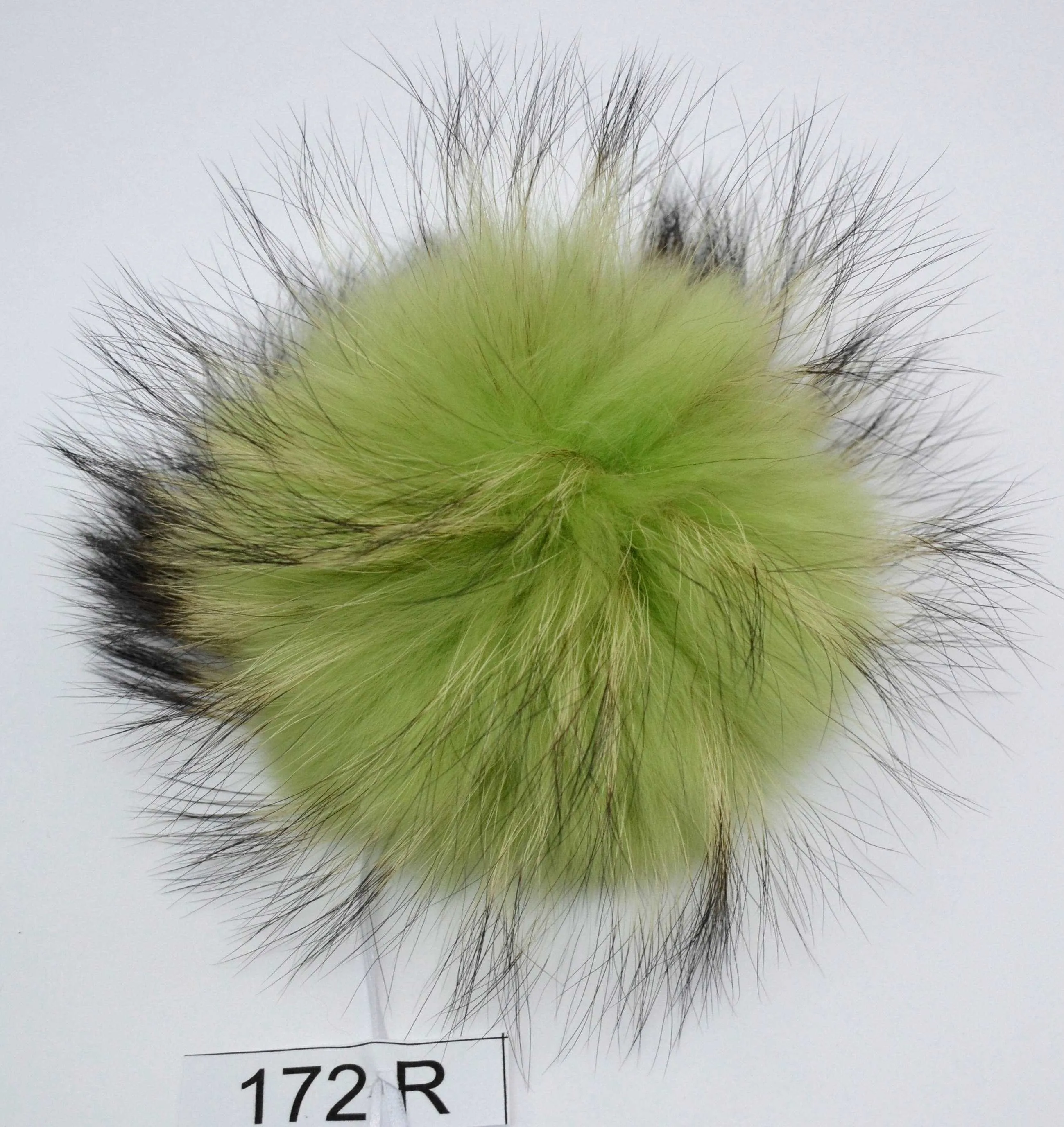 7-8" LARGE FUR POM Pom! High Quality Green Raccoon Pom Pom fo Hat Beanie Tuque Winter Knit Hat Large Pom Pom Fluffy Raccoon Pom Pom Fur Ball