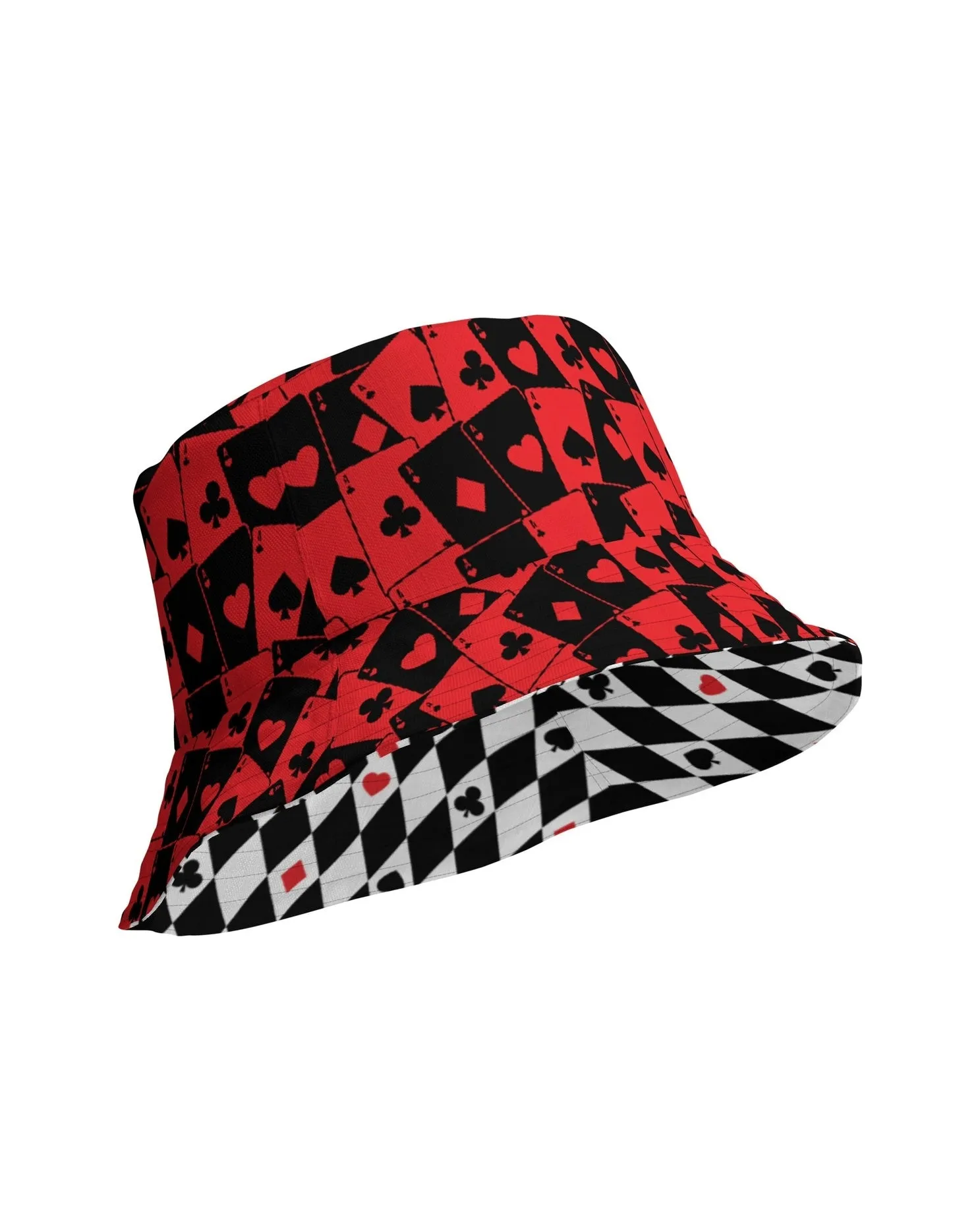 Ace Of Hearts / House Of Cards Reversible Bucket Hat