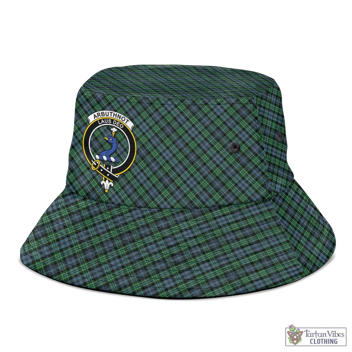 Arbuthnot Tartan Bucket Hat with Family Crest