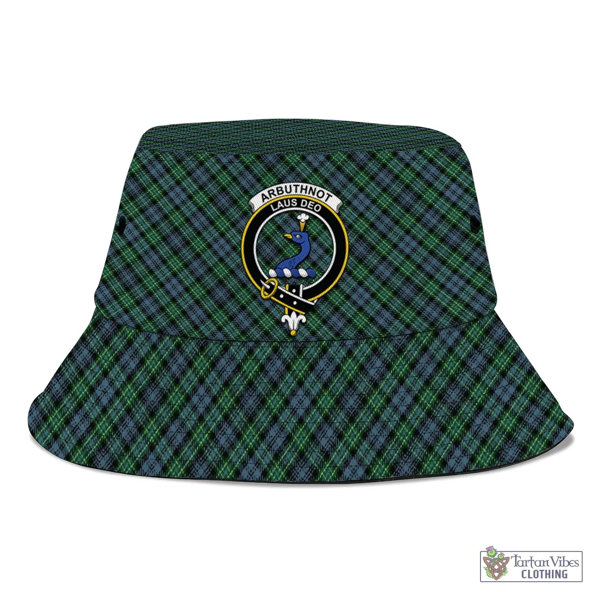 Arbuthnot Tartan Bucket Hat with Family Crest