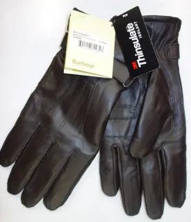 Barbour Insulated Burnished Leather Gloves in Brown - MGL0009BR71