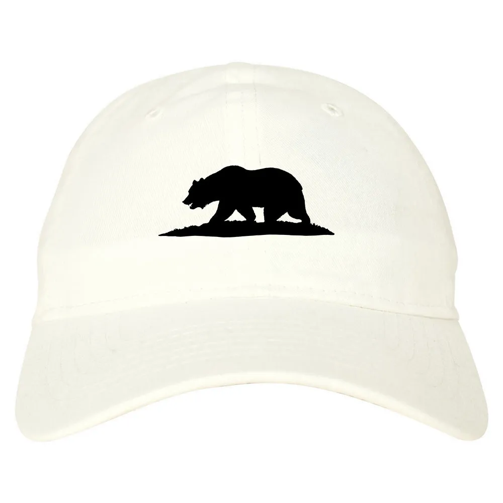 Bear Logo California Republic Mens Dad Hat Baseball Cap