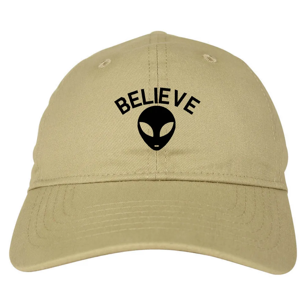 Believe Alien Mens Dad Hat Baseball Cap