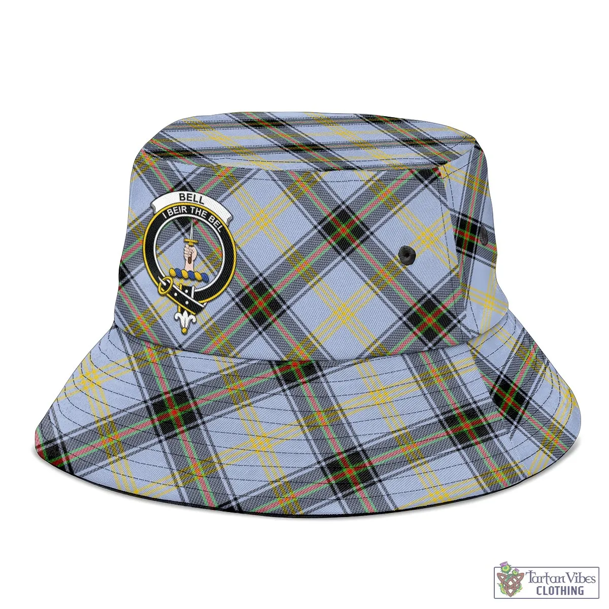 Bell Tartan Bucket Hat with Family Crest