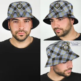 Bell Tartan Bucket Hat with Family Crest