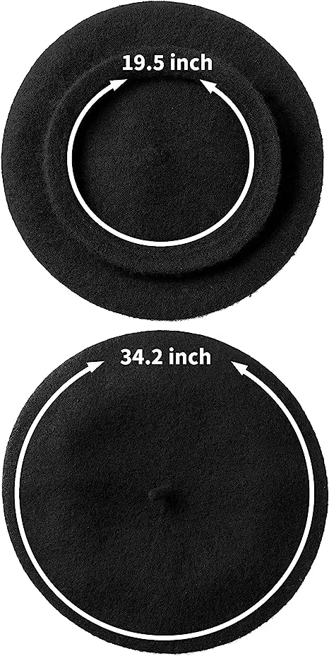 Black Beret Hat - Adult