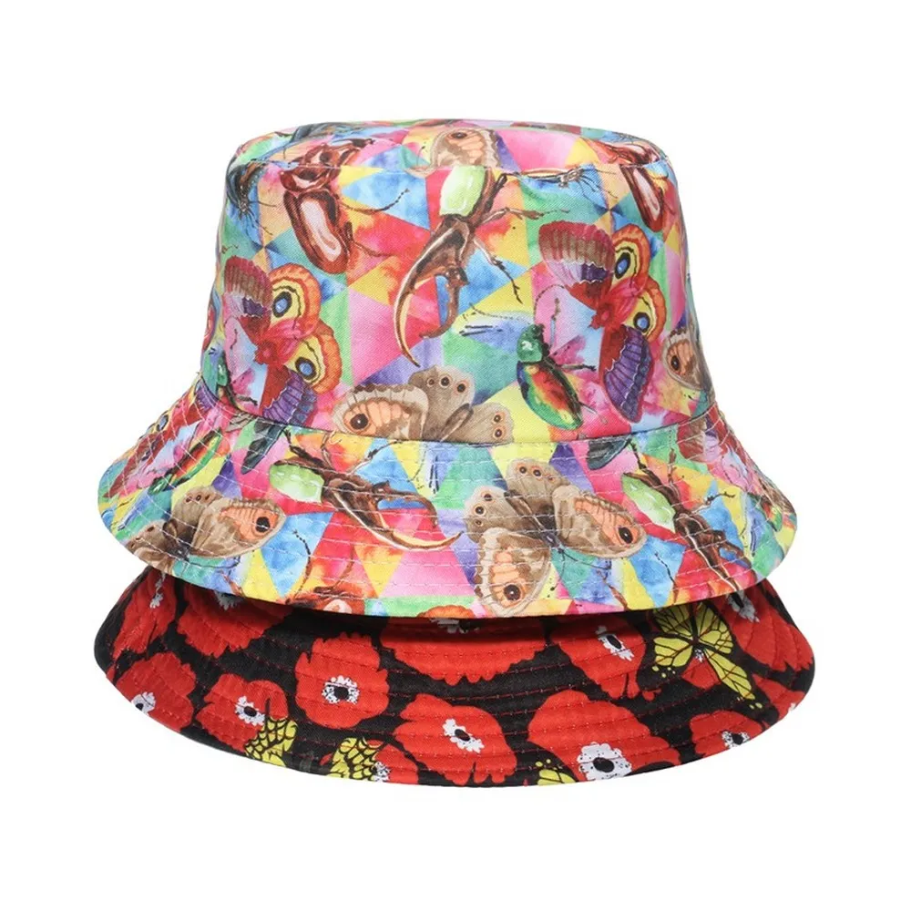 Butterfly Print Fisherman Hat for Women