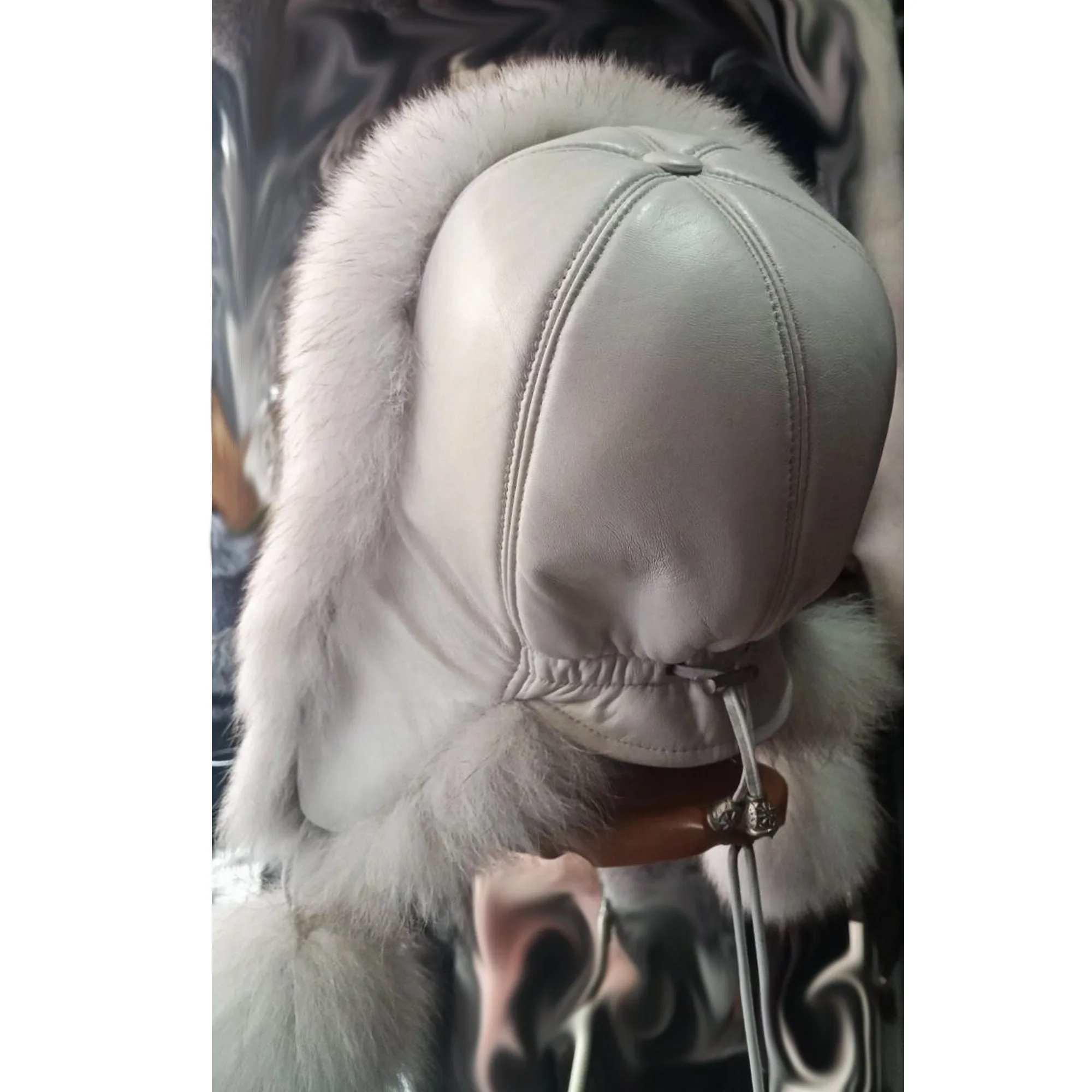 BY ORDER Women Fur Hat, Real Leather Fox Fur Hat, Aviator Hat, Ushanka, Russian Hat, Ski Hat, Leather Hat Ear Flaps, Girl Trapper Hat Pink