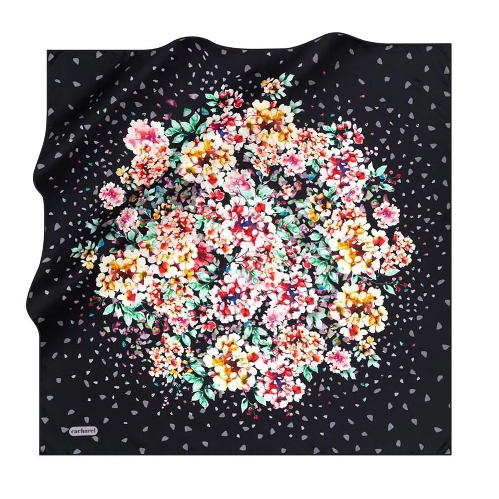 Cacharel Confetti Floral Silk Scarf No. 23