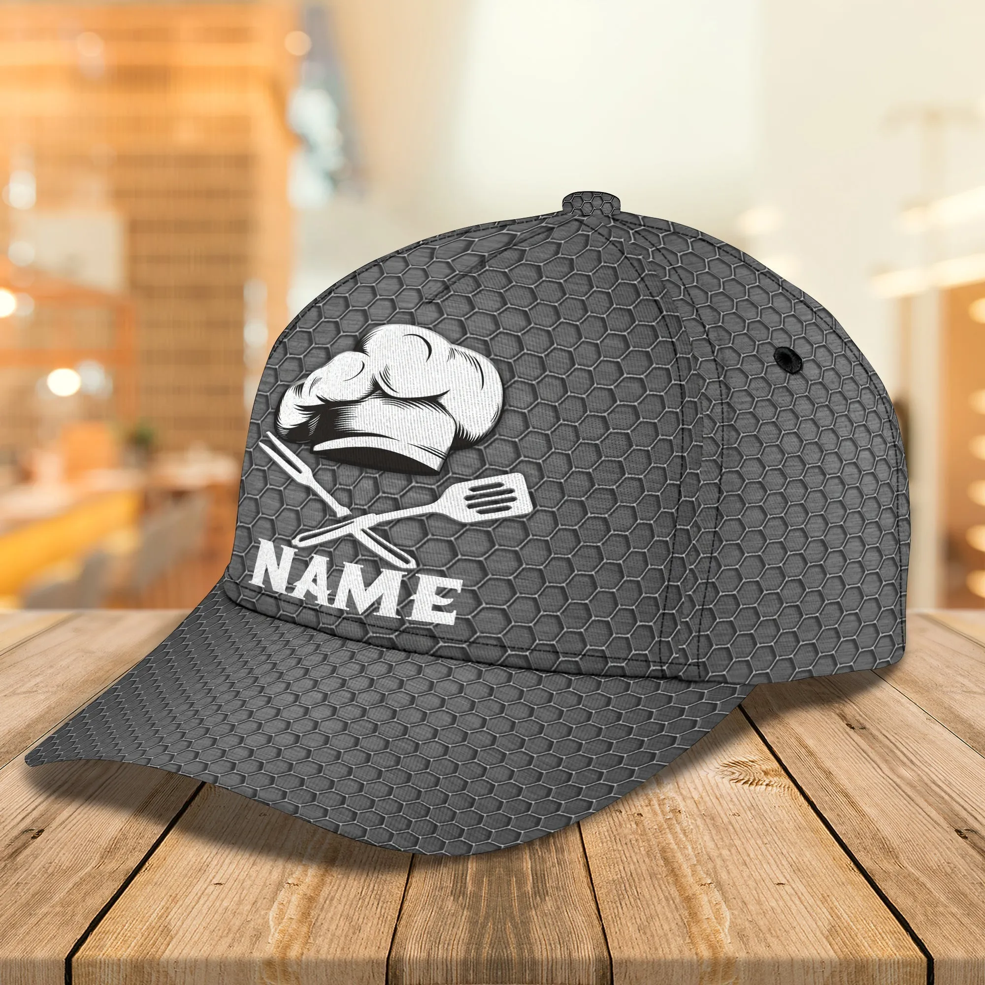 Customized 3D Full Printed Chef Cap, Baseball Chef Hat, Classic Cap For A Master Chef, Cooking Lover Gift