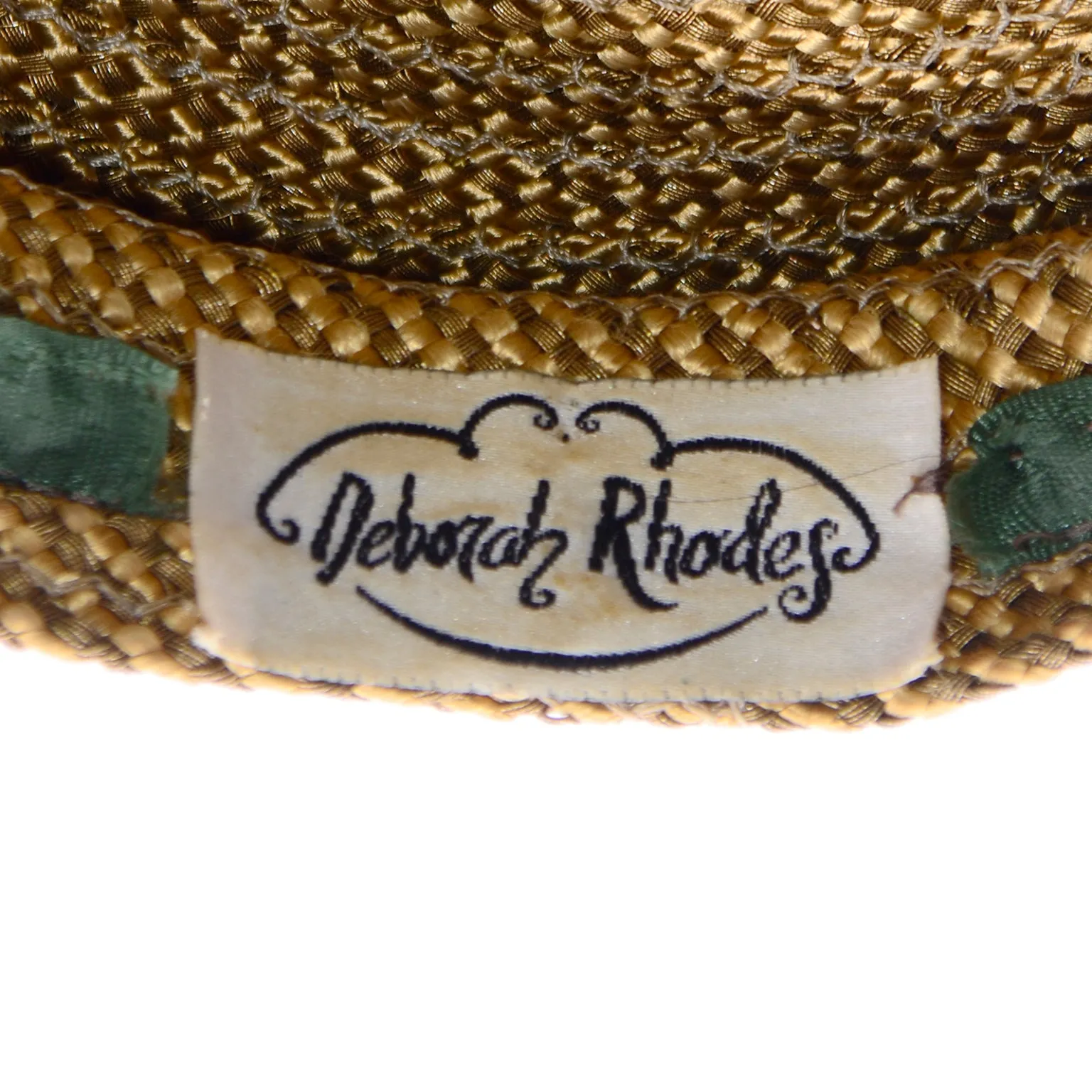 Debbie Rhodes Golden Brown Woven Vintage Beret Style Hat