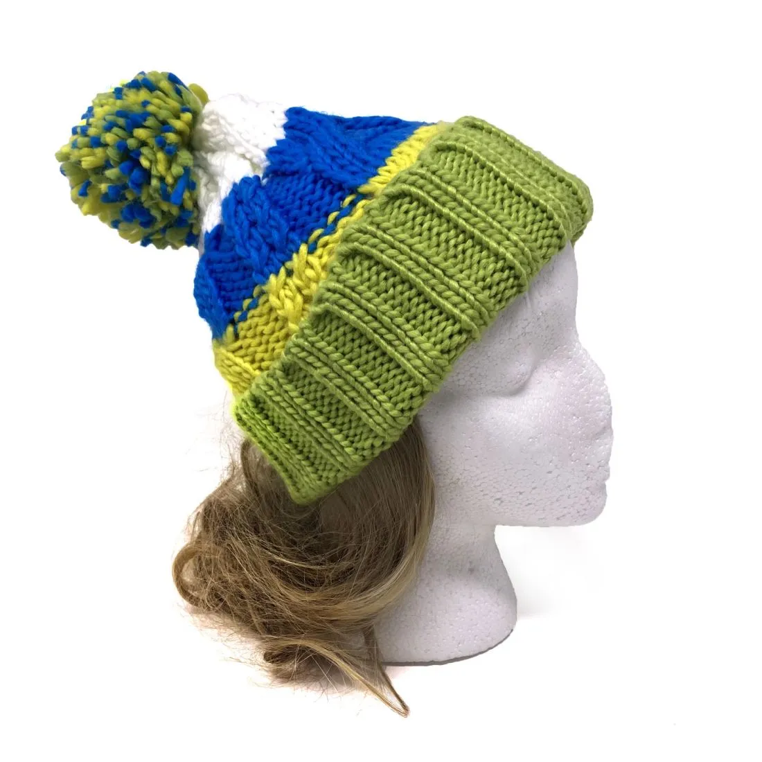 Empire Cove Cable Knit Beanie with Pom Pom Winter Multi Color Womens