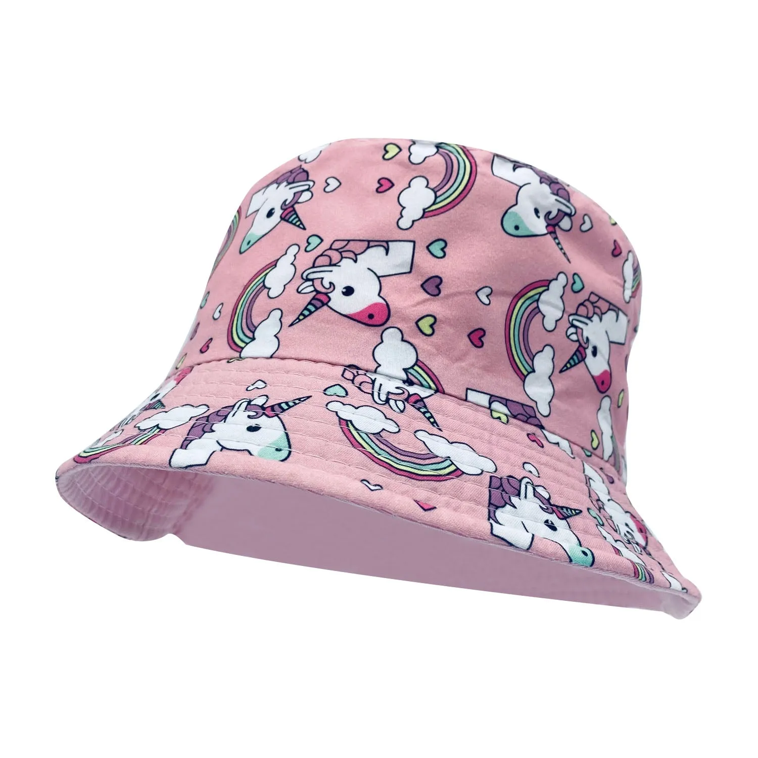 Empire Cove Kids Unicorns Bucket Hat Reversible Fisherman Cap Girls Summer Beach