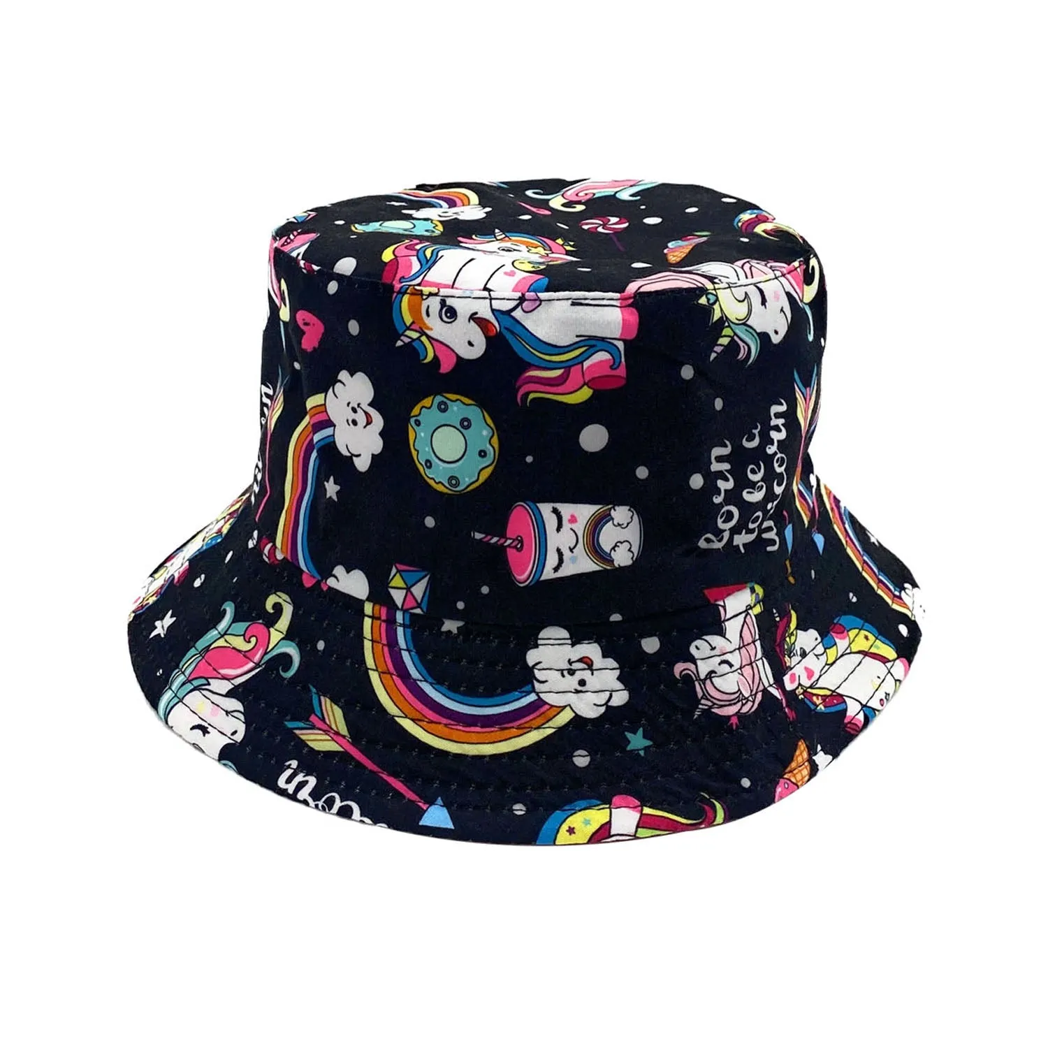 Empire Cove Kids Unicorns Bucket Hat Reversible Fisherman Cap Girls Summer Beach