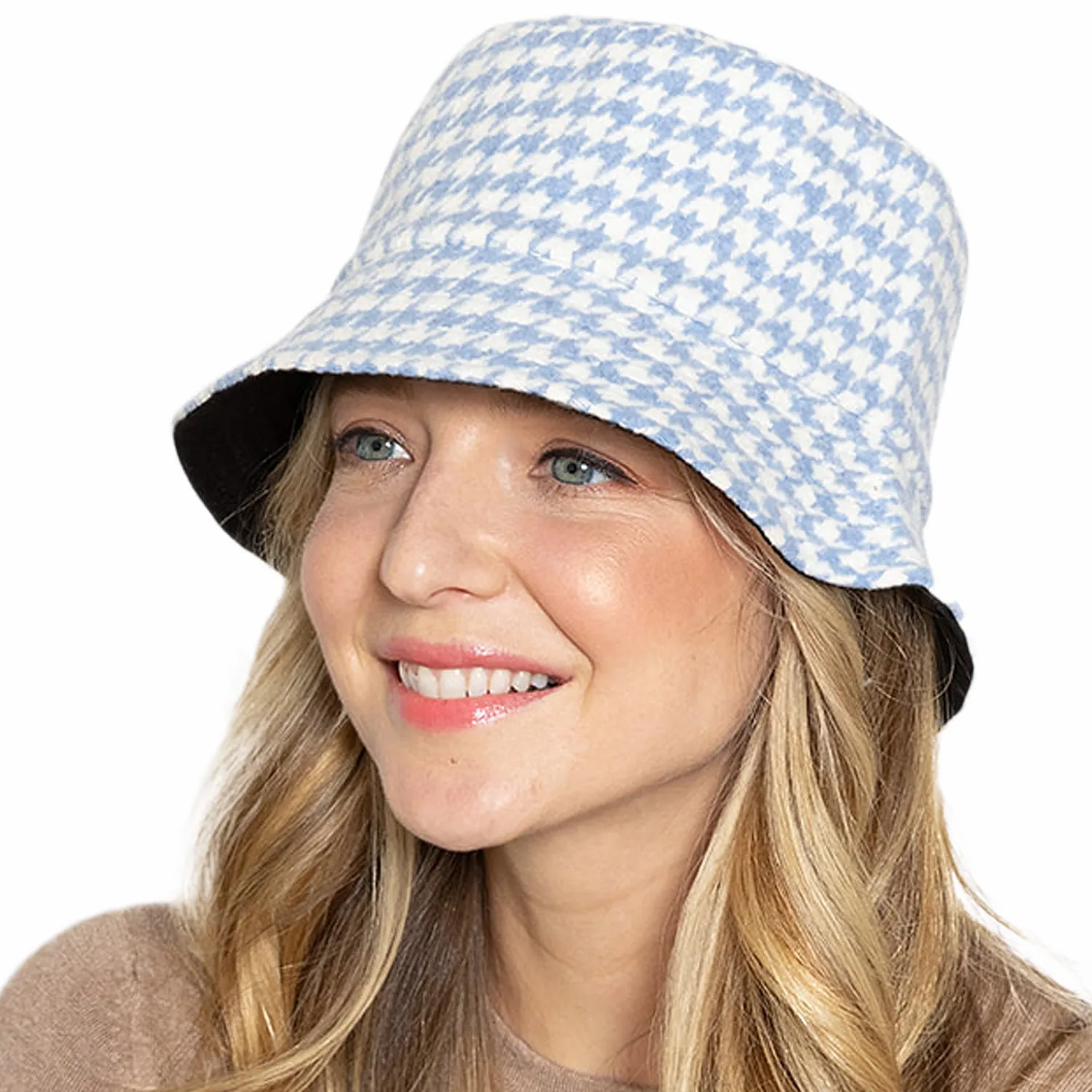 Empire Cove Womens Houndstooth Print Bucket Hat Fishermans