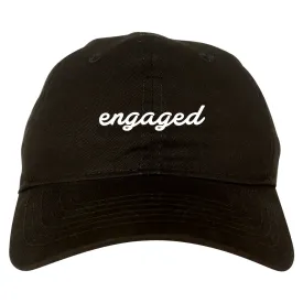 Engaged Script Mens Dad Hat Baseball Cap