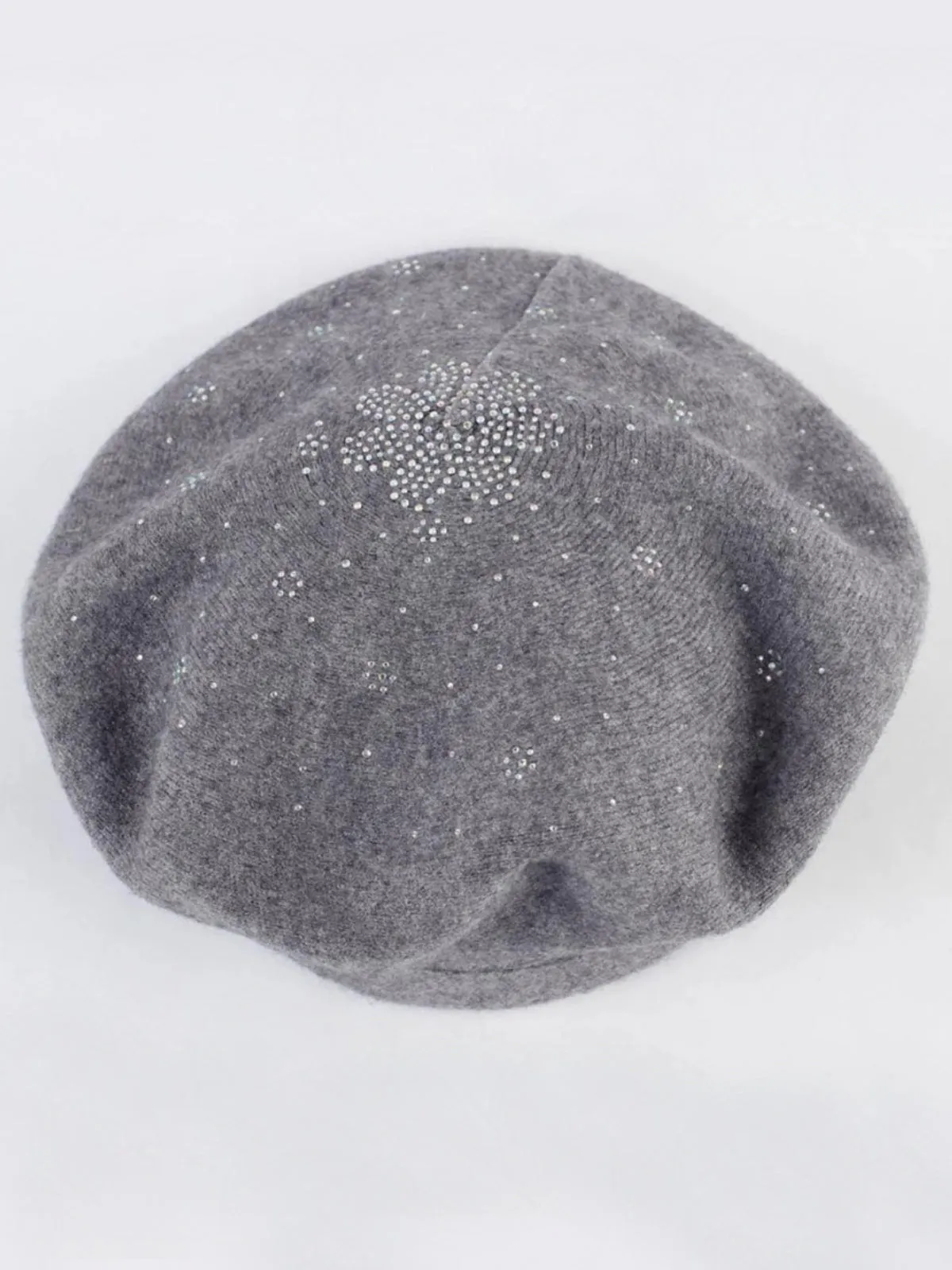 French Flair Rhinestone Beret Hat