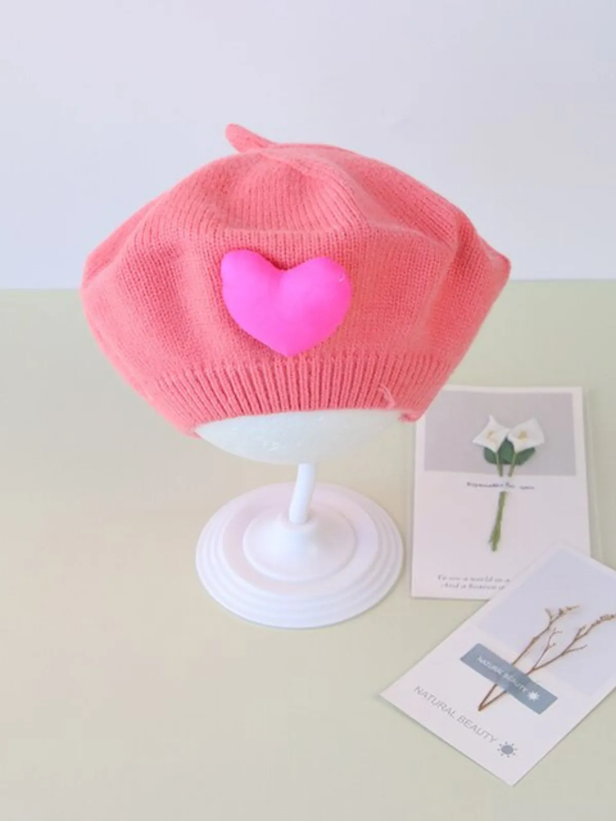 Full Of Love Knitted Beret Hat