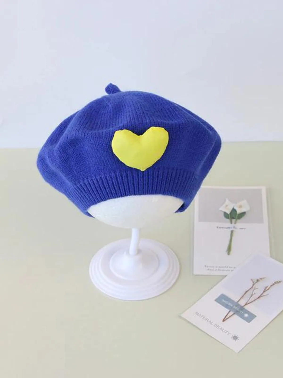 Full Of Love Knitted Beret Hat