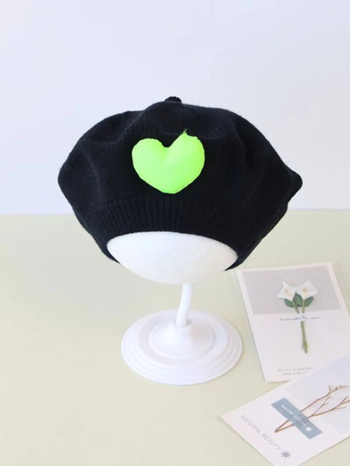 Full Of Love Knitted Beret Hat