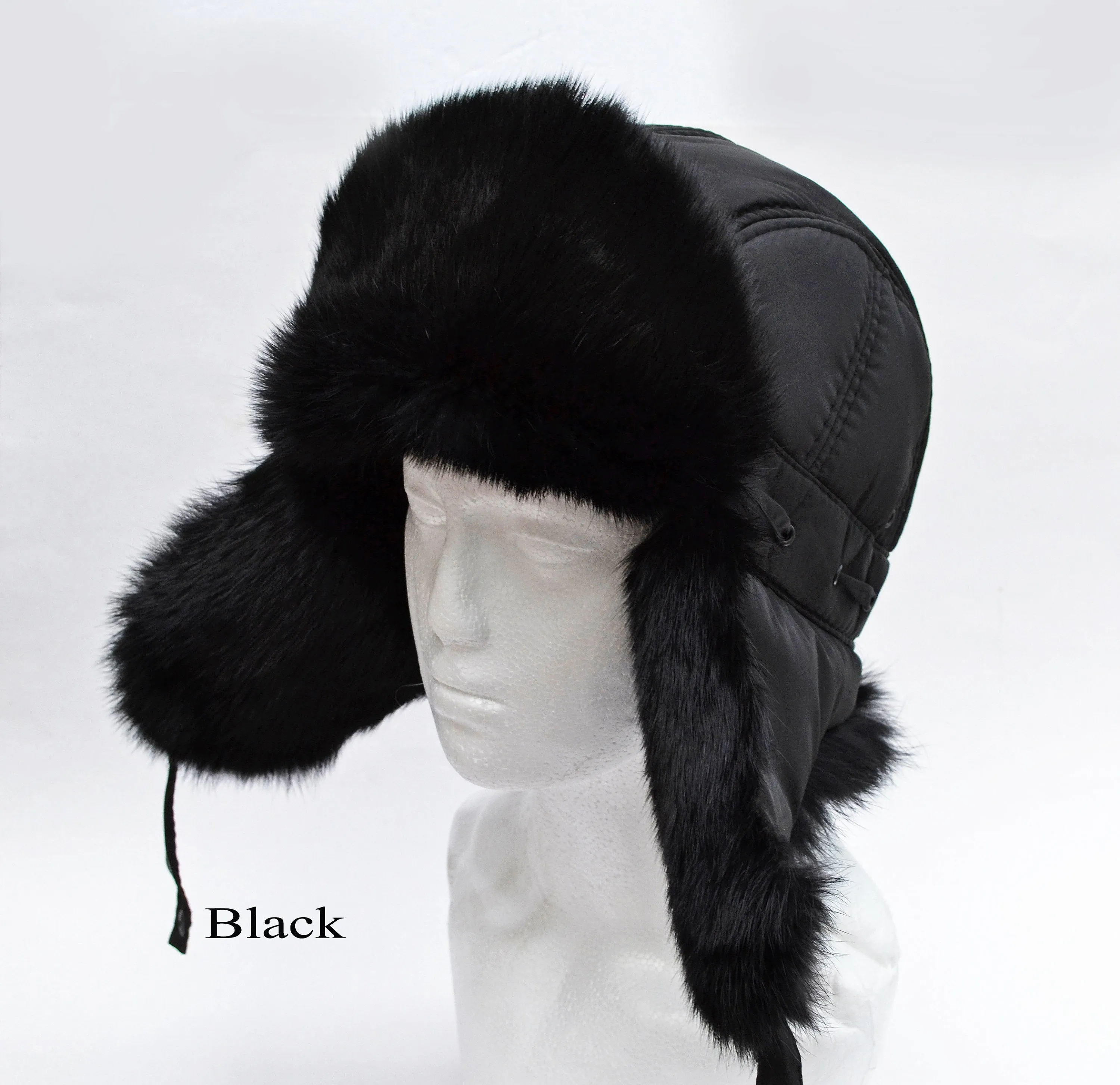 FUR EAR FLAP Hat, Men real fur hat, Trapper Hat, Aviator Hat, Ushanka, Russian Hat, Ski Hat, Rabbit Fur, Fur Hat Ear Flaps, Gift for Men