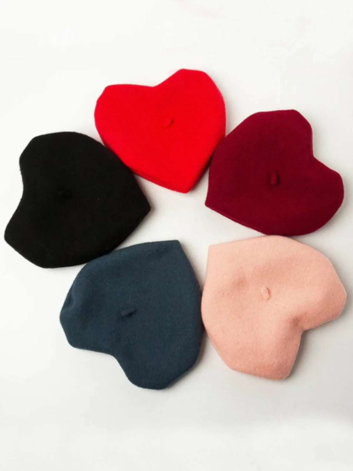 Gift Of Love Heart-Shaped Wool Beret