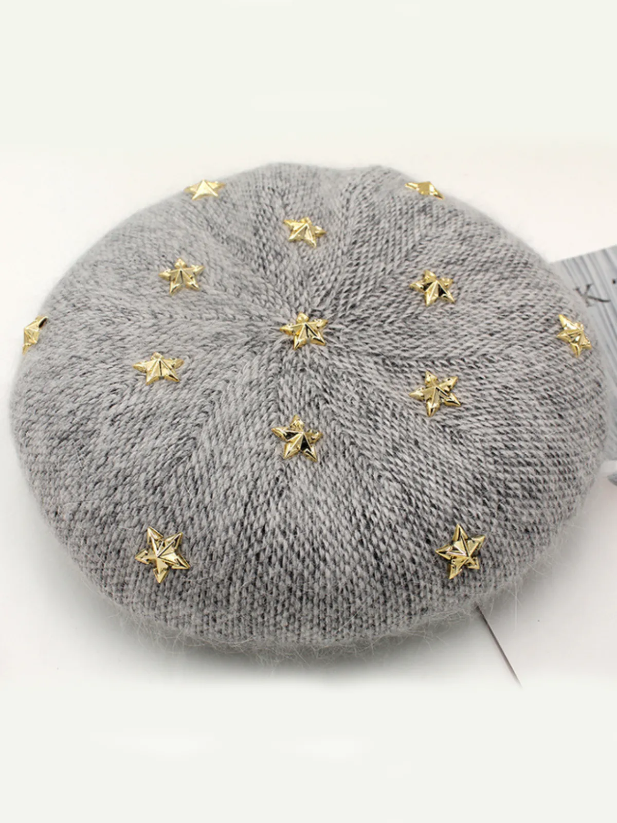 Gold Star Studded Beret