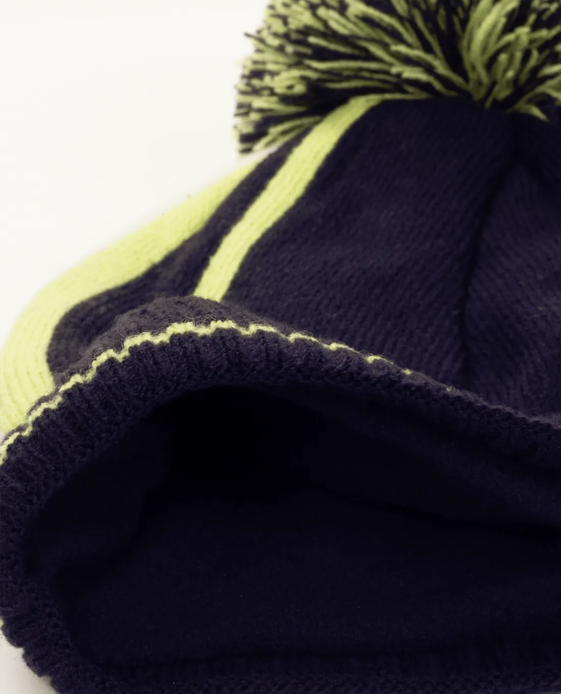 GREEN LAMB Mona Fleece Lined Stripe Hat Navy