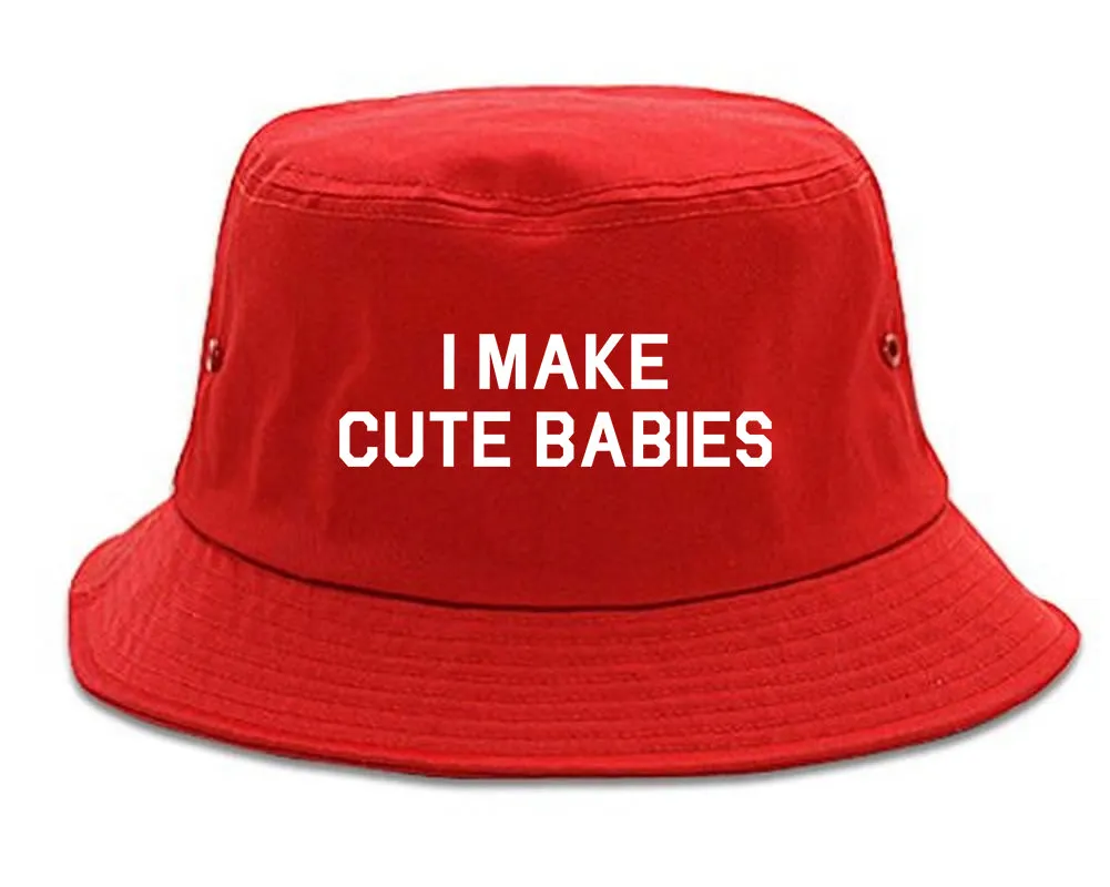 I Make Cute Babies Funny New Dad Mens Bucket Hat