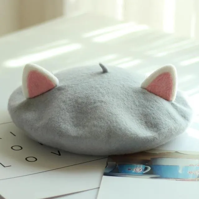 Kawaii Cat Ears Beret