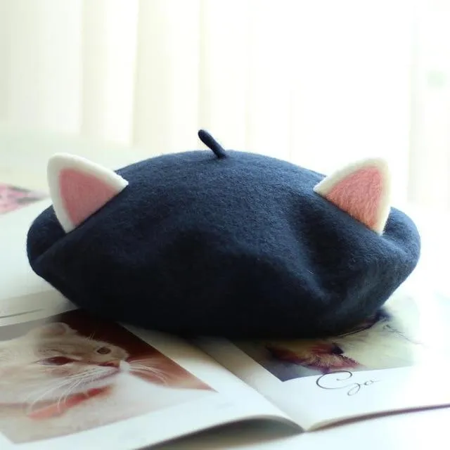 Kawaii Cat Ears Beret