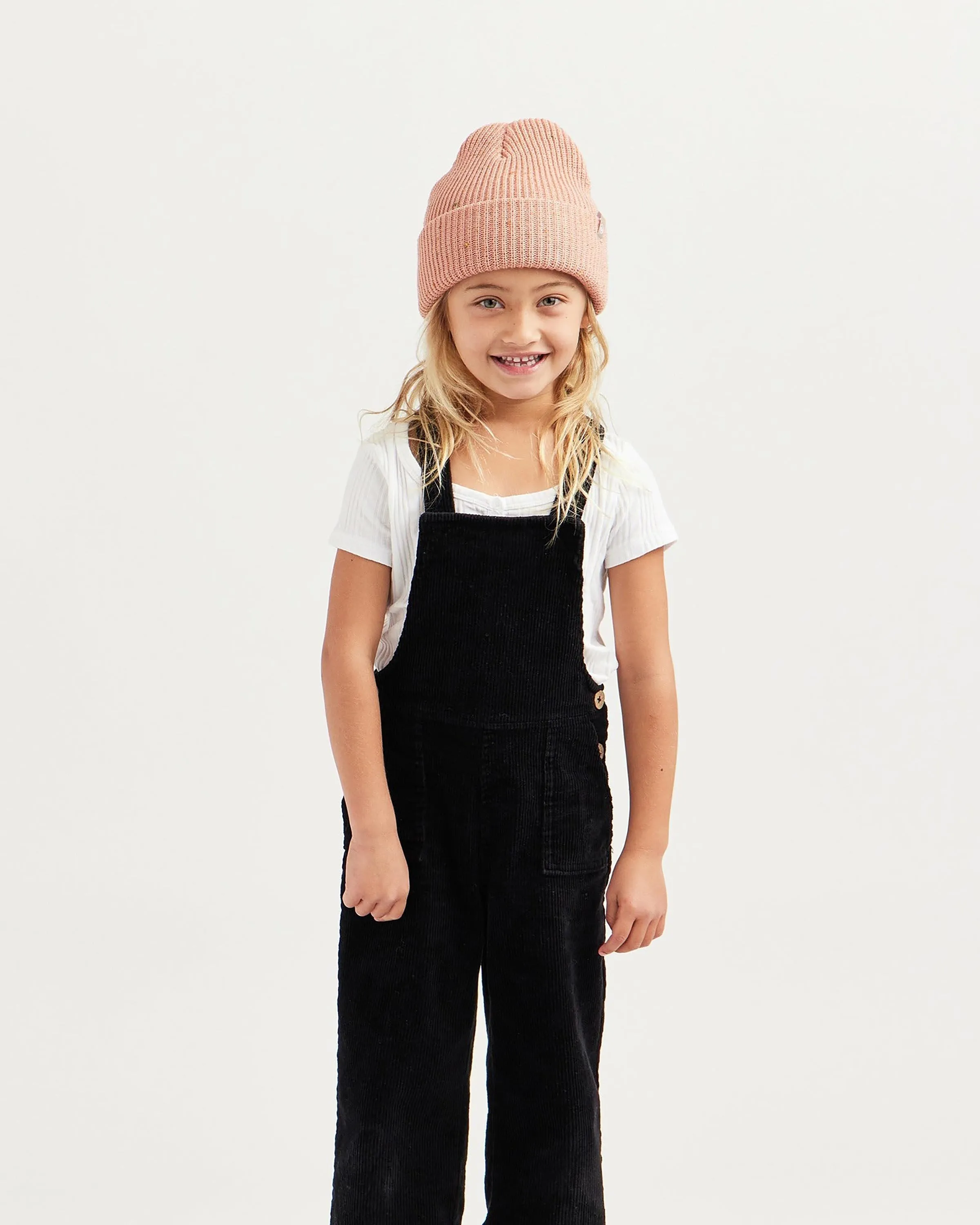 Kids Ranger Beanie in Pale Rose Fleck