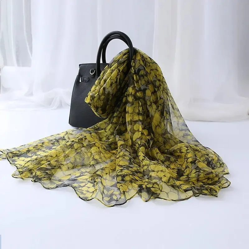 Ladies Fashion Decorative Versatile Silk Scarf