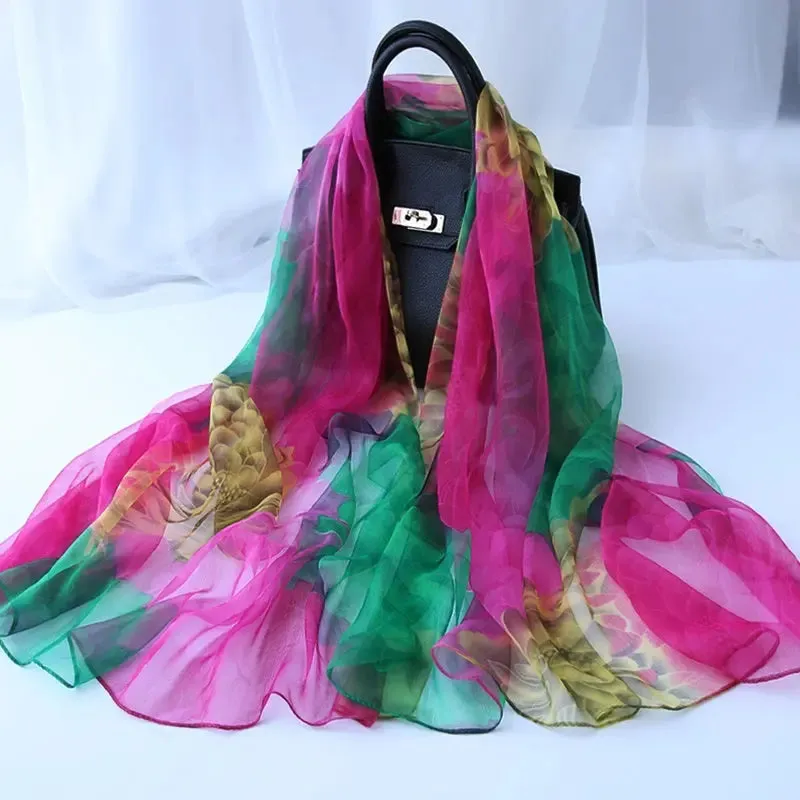 Ladies Fashion Decorative Versatile Silk Scarf