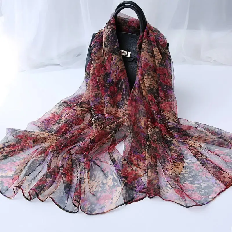 Ladies Fashion Decorative Versatile Silk Scarf