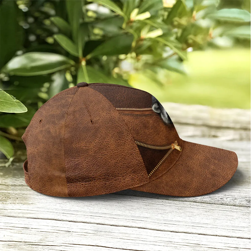 Lovely Funny Racoon Leather Style Baseball Cap Coolspod