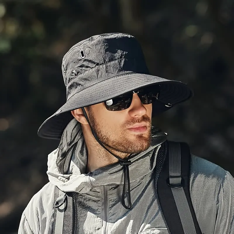 Men's Sunshade Big Brim Mountaineering Bucket Hat