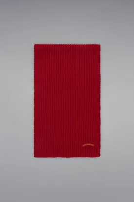 Paul & Shark Wool Scarf with Moon Badge | Red