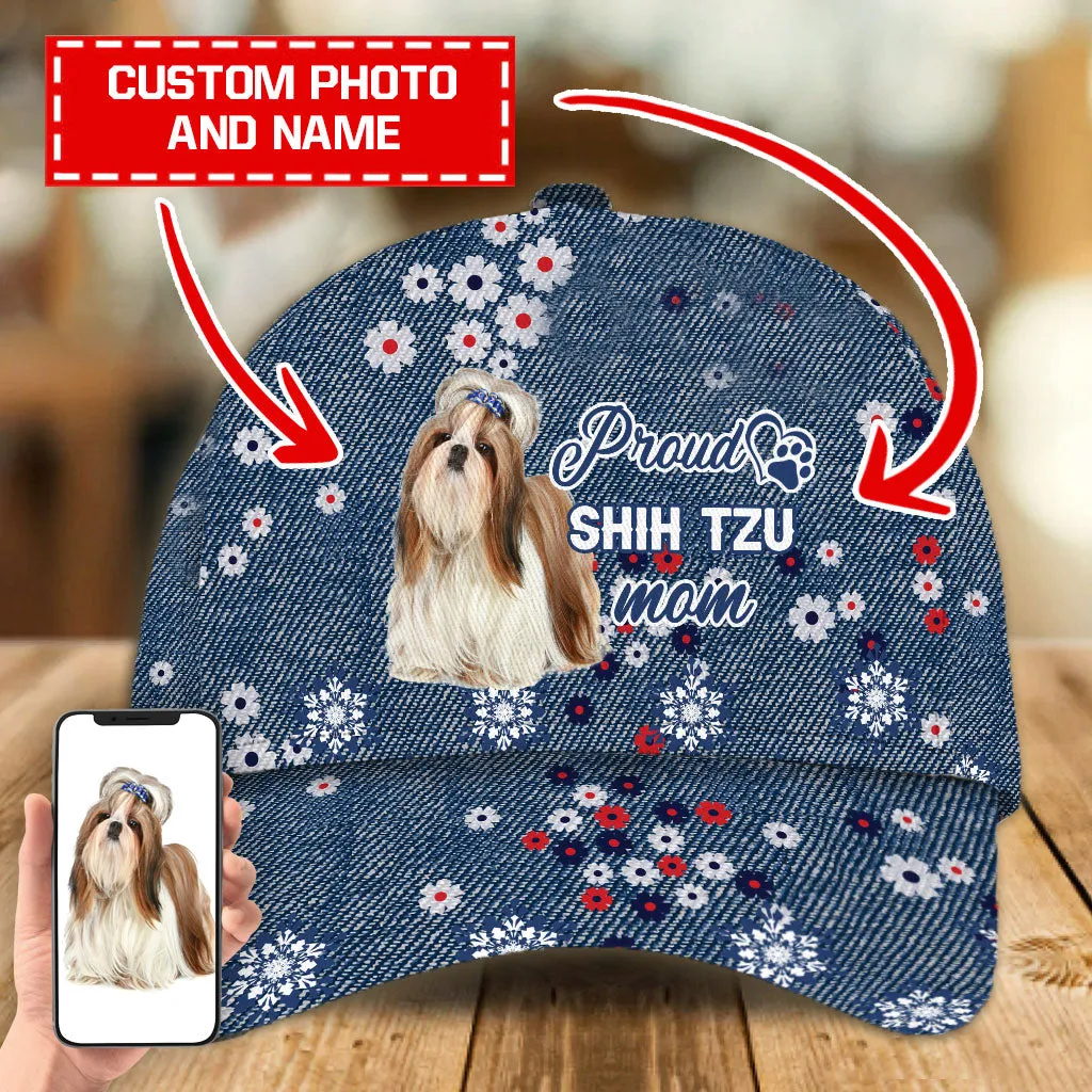 Personalized Cap With Your Pet Photo, Proud Mom Baseball Cap Hat With Dog Face, Gift For Pet Lover