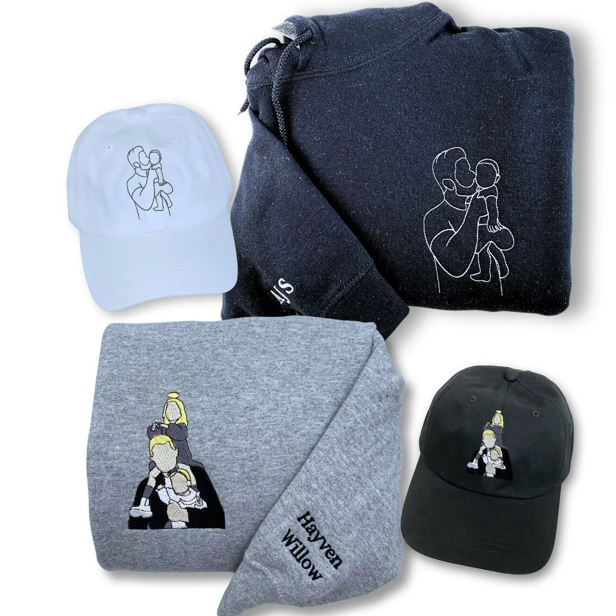 Proud Dad Essentials: Personalized Sweatshirt & Hat Gift Set