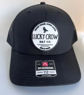 PVC Lucky Crow Hat | Christmas Gift for dad | Unique Lucky Crow Hat | Richardson 112 PVC Patch Trucker | Great Dad Gift