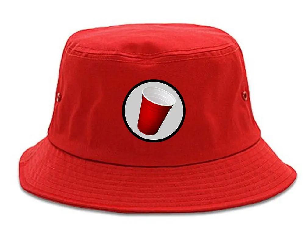 Red Party Cup Chest Mens Bucket Hat