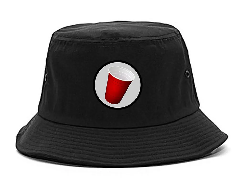 Red Party Cup Chest Mens Bucket Hat