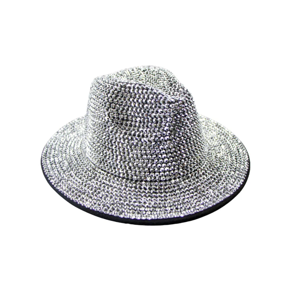 Rhinestone Fedora Hat