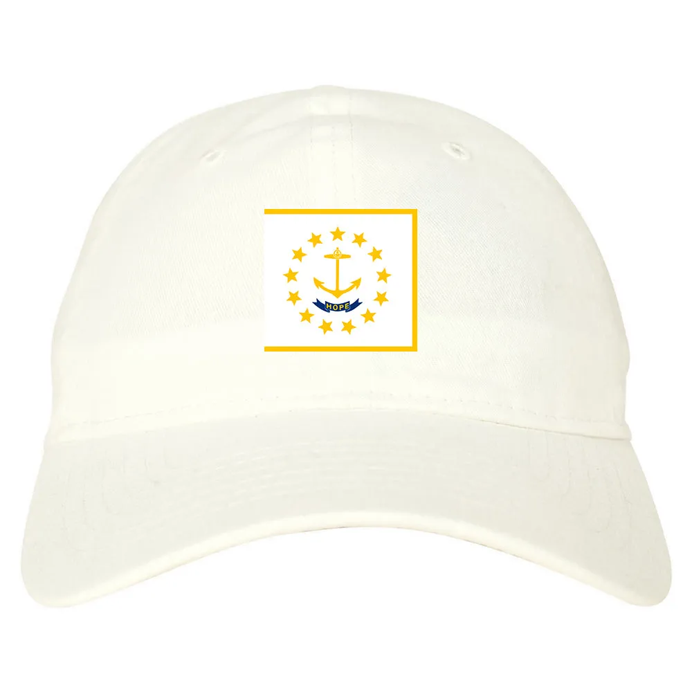 Rhode Island State Flag RI Chest Mens Dad Hat