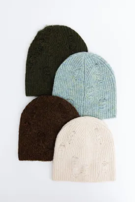 Rugged Edge Distressed Knit Beanie