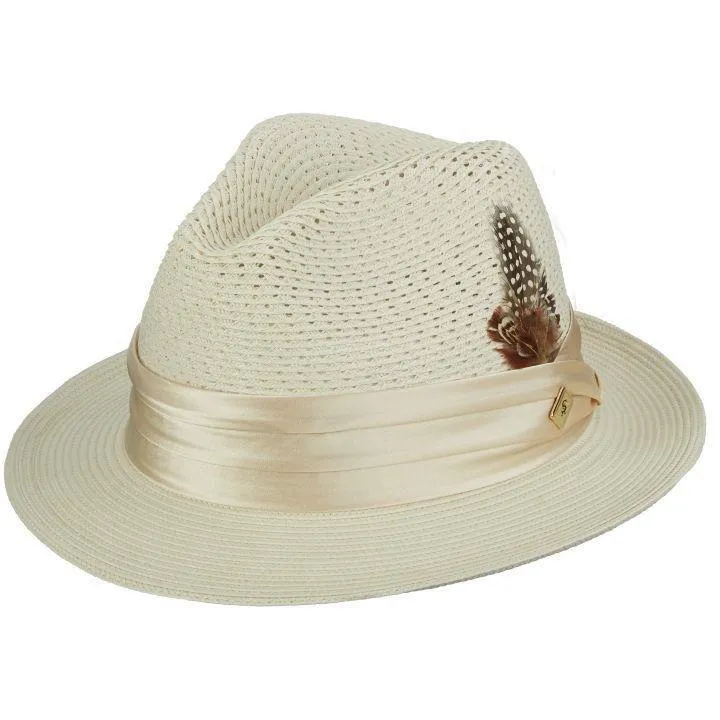 Stacy Adams Dublin Poly Braid Straw Fedora Hat