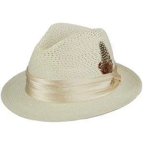 Stacy Adams Dublin Poly Braid Straw Fedora Hat