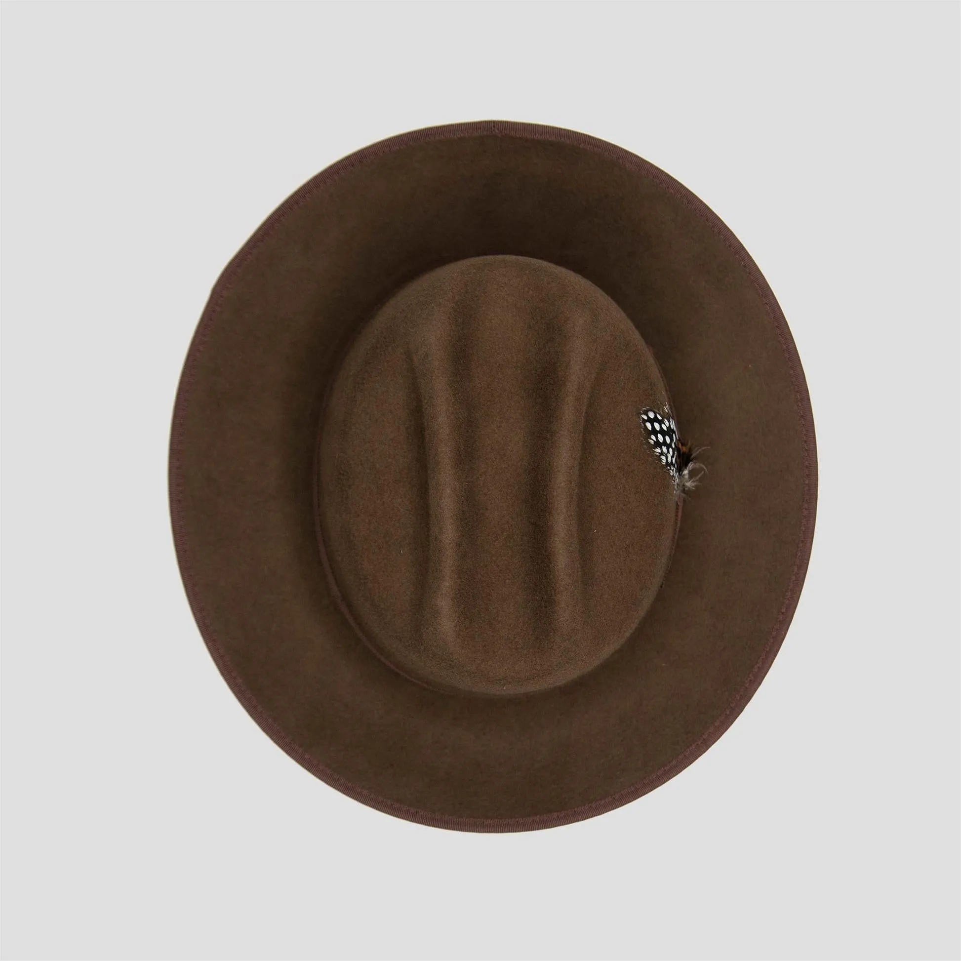 Tasteful Felt Fedora Hat-Chocolate