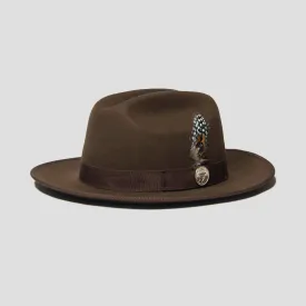 Tasteful Felt Fedora Hat-Chocolate